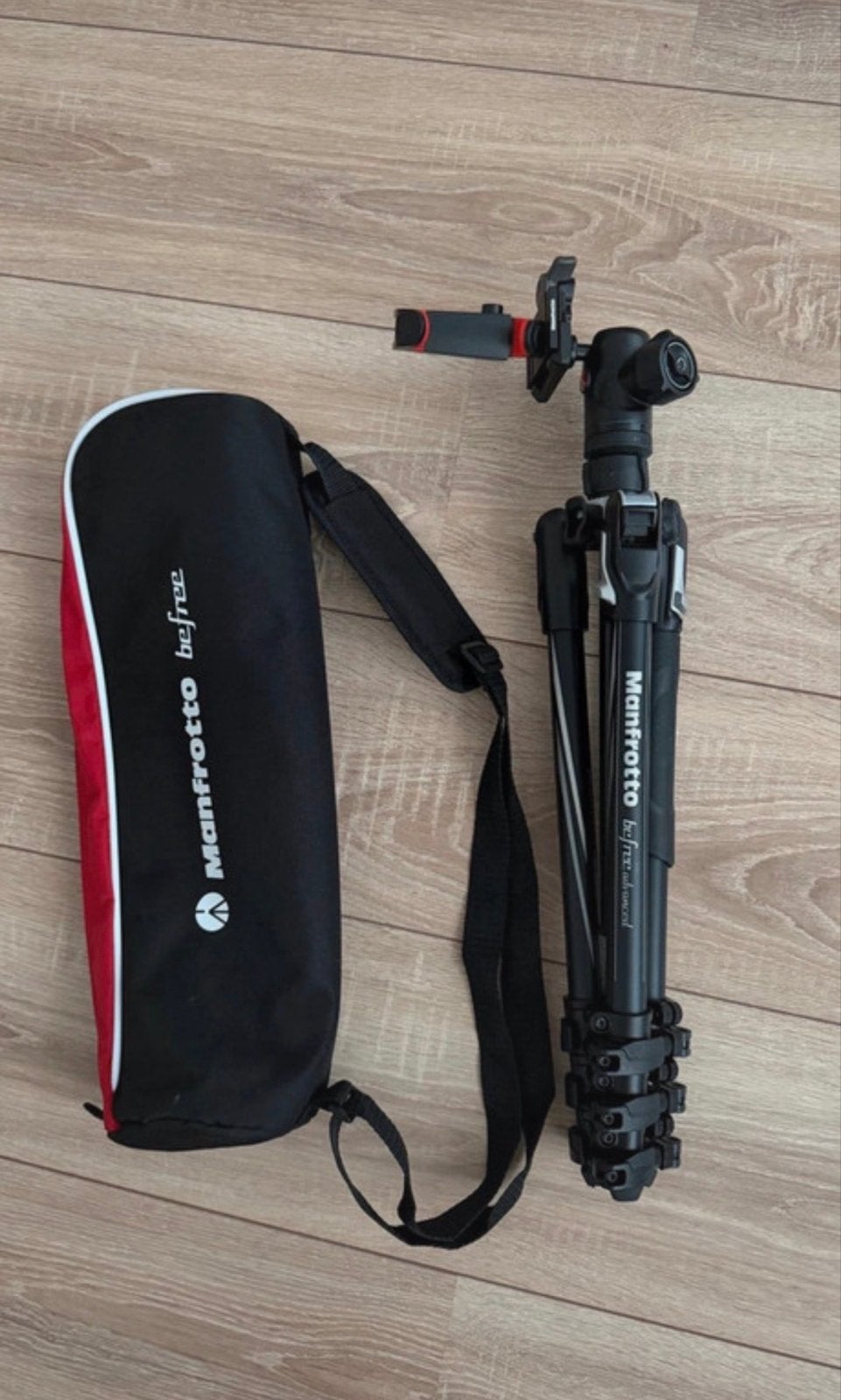 Manfrotto Befree Advanced Statief met Balhoofd en Tas, Zo goed als nieuw, 150 tot 175 cm, Manfrotto, Inclusief draagtas
