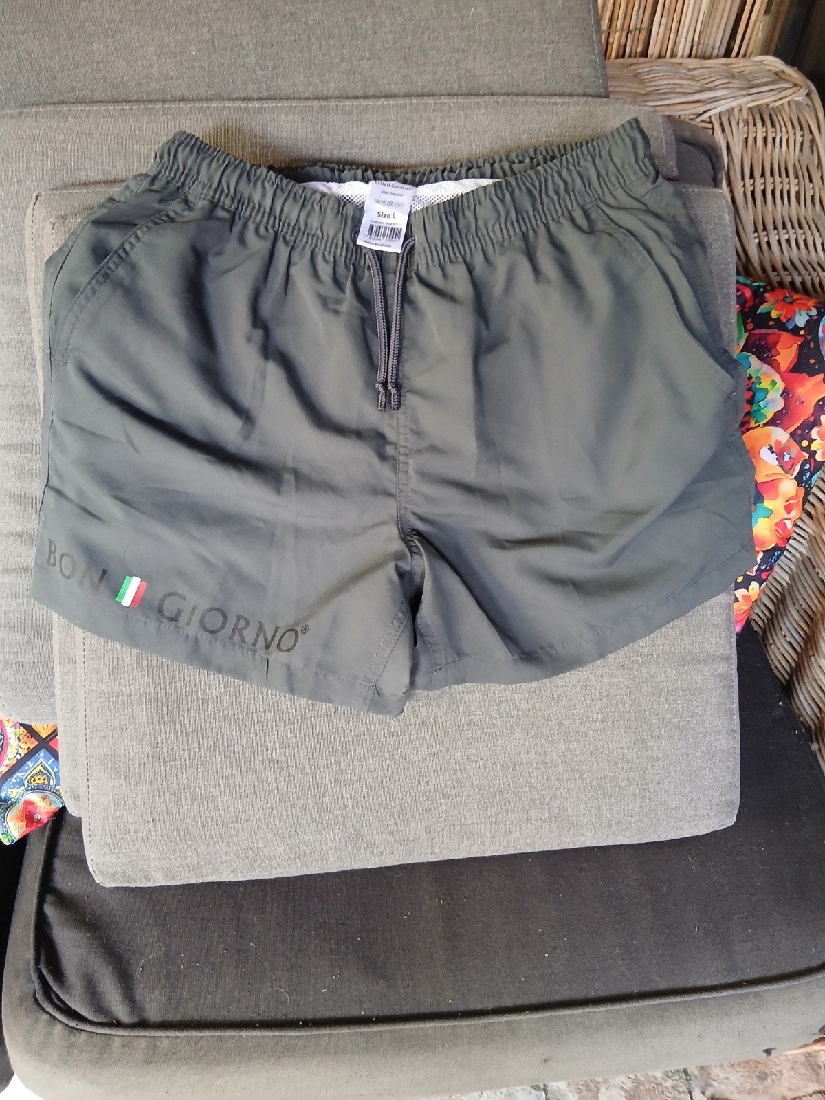 BON GIORNO Zwemshort Maat L - lichtgrijs, Kleding | Heren, Badmode en Zwemkleding, Zwemshort, Maat 52/54 (L), Overige kleuren