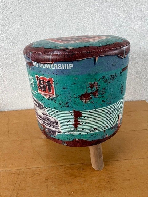 Kleine poef, Minder dan 50 cm, Rond, Minder dan 50 cm, Ophalen of Verzenden