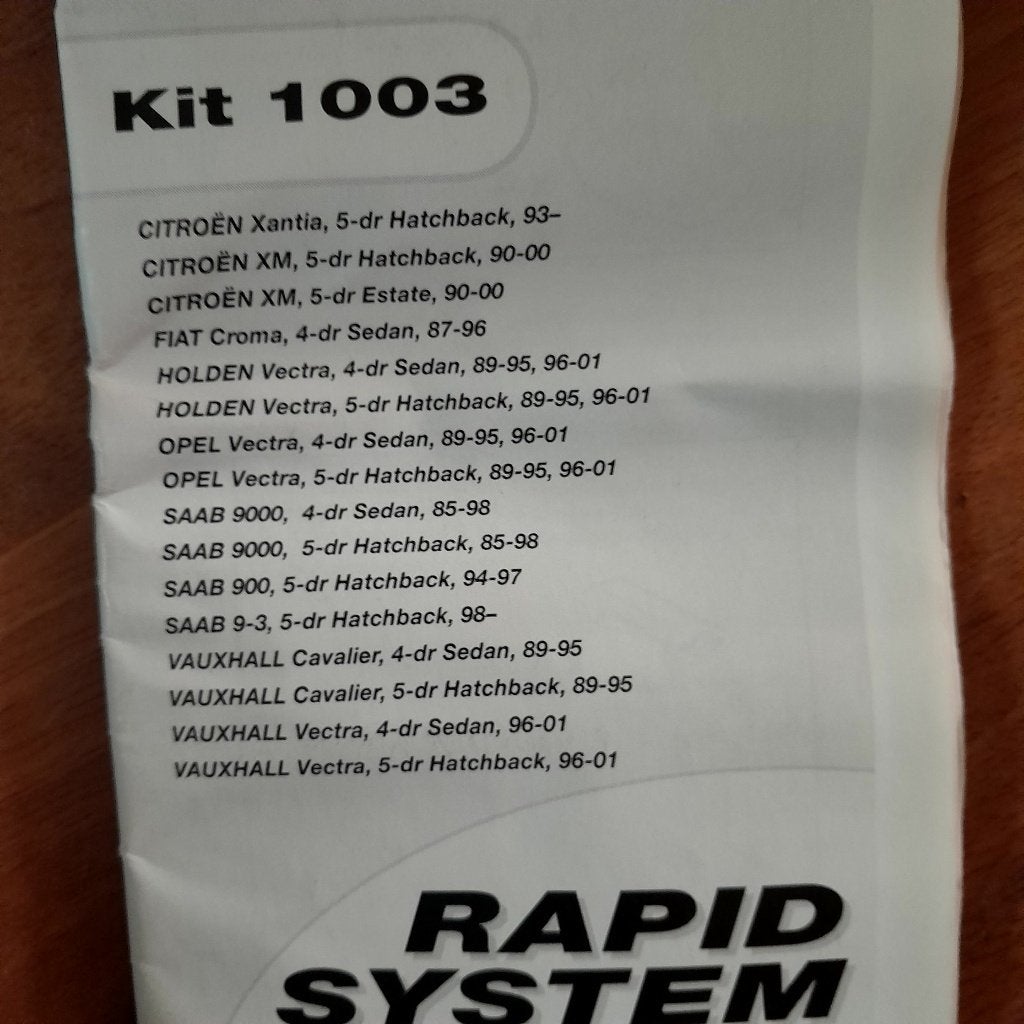 Thule rapid system dakdragers kit 1003, Ophalen