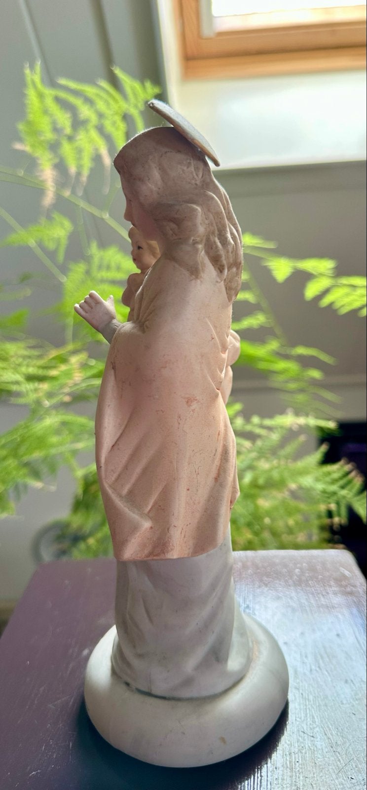 Mariabeeld met kind Jezus, vintage, Antiek en Kunst, Ophalen of Verzenden