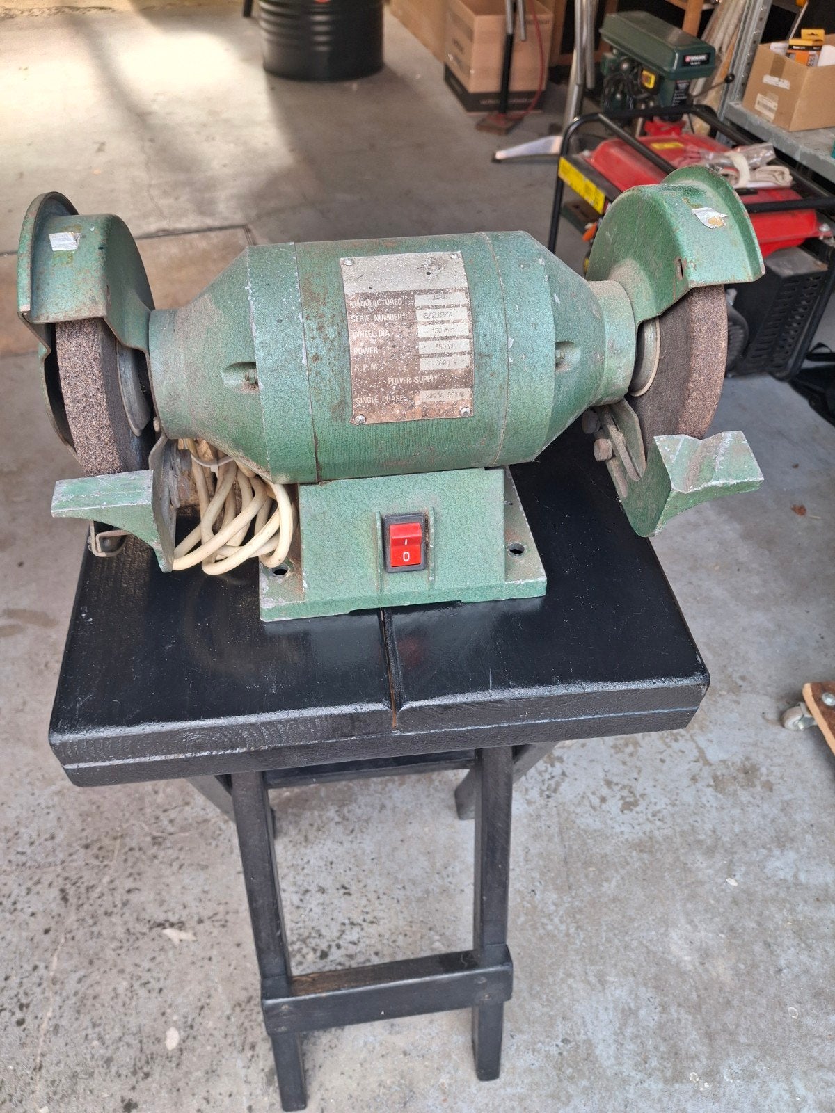 Slijpsteen 220V voor werkbankmontage, Ophalen