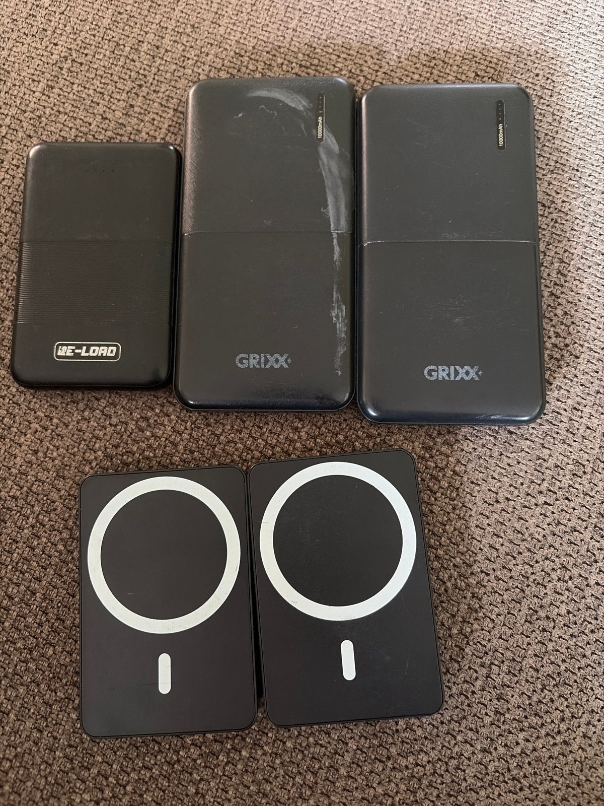 Powerbanks: Grixx 10000mAh, RE-LOAD en magnetische laders, Telecommunicatie, Powerbanks, Ophalen of Verzenden, Gebruikt