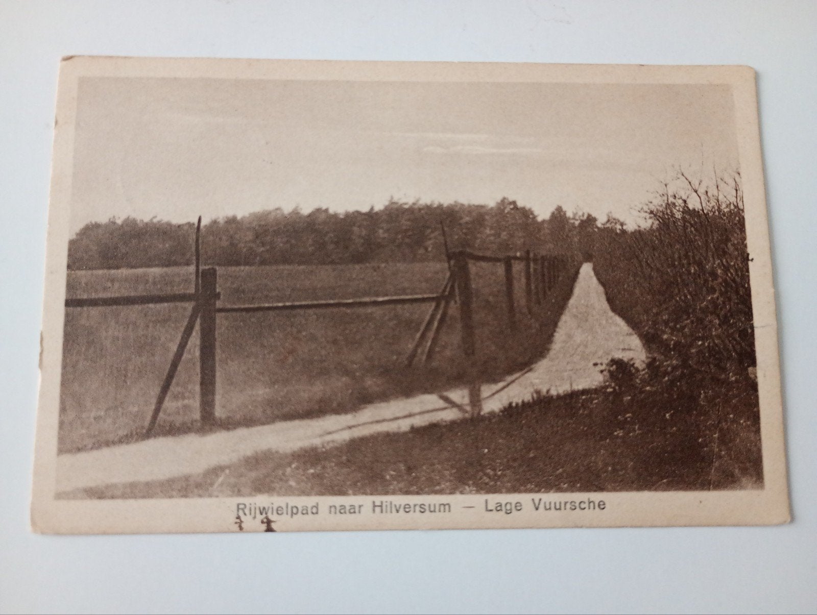 Lage Vuursche Rijwielpad naar Hilversum 1927, Ophalen of Verzenden, 1920 tot 1940, Gelopen, Noord-Holland