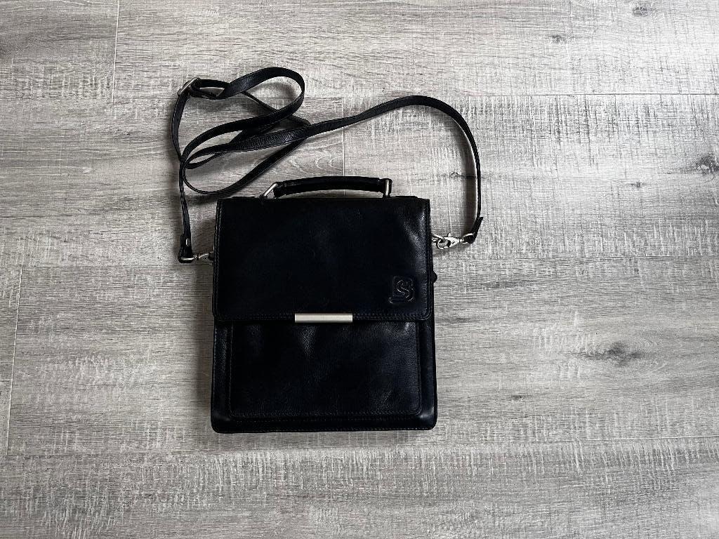 Handtas dames tas SB zwart 22x24 damestas, Ophalen of Verzenden, Gebruikt, Zwart, Handtas