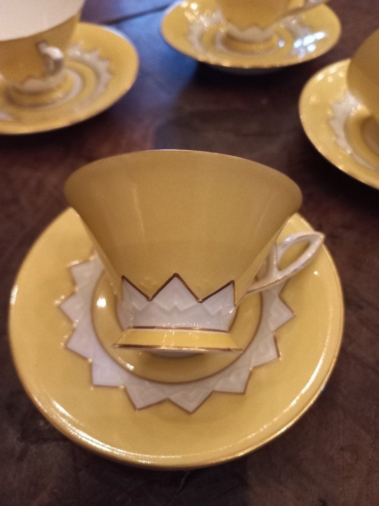 Art deco Augarten mocca kopjes- Genummerd 8/5392, Verzenden