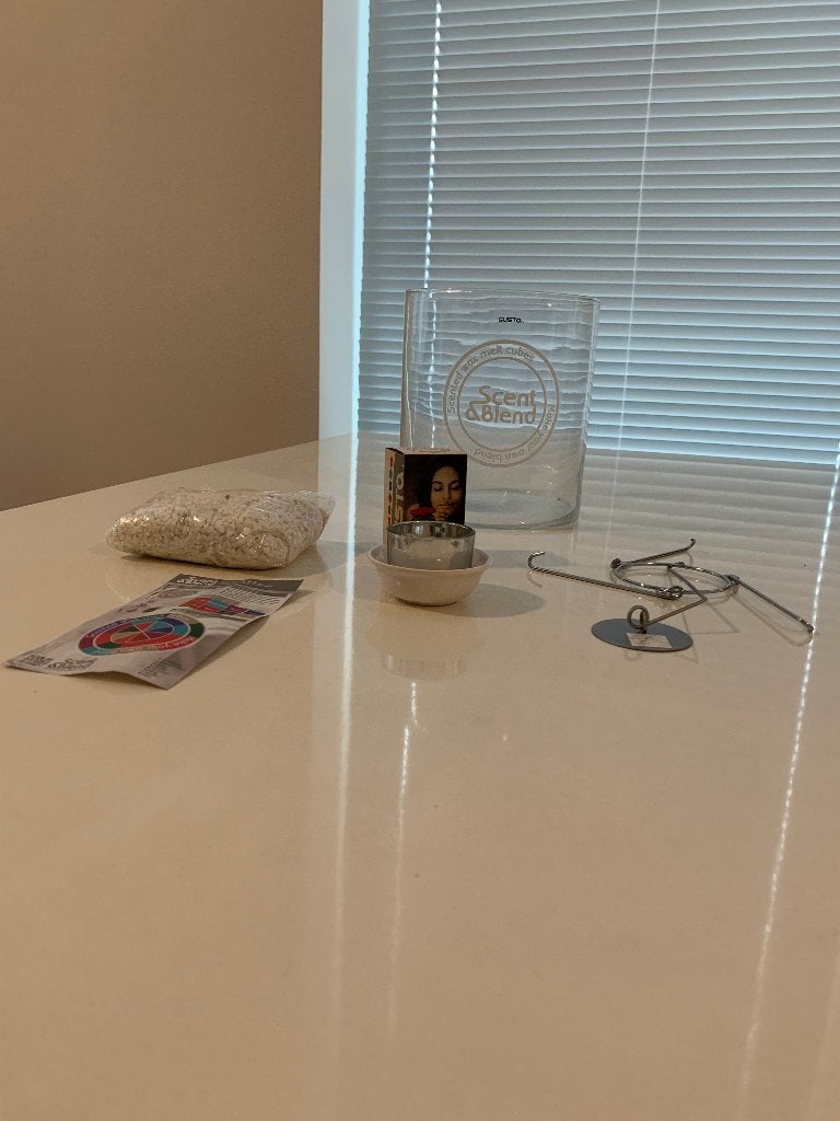 Scent & Blend Deco Set Gusta windlicht van glas, Huis en Inrichting, Ophalen, Nieuw, Glas, Modern