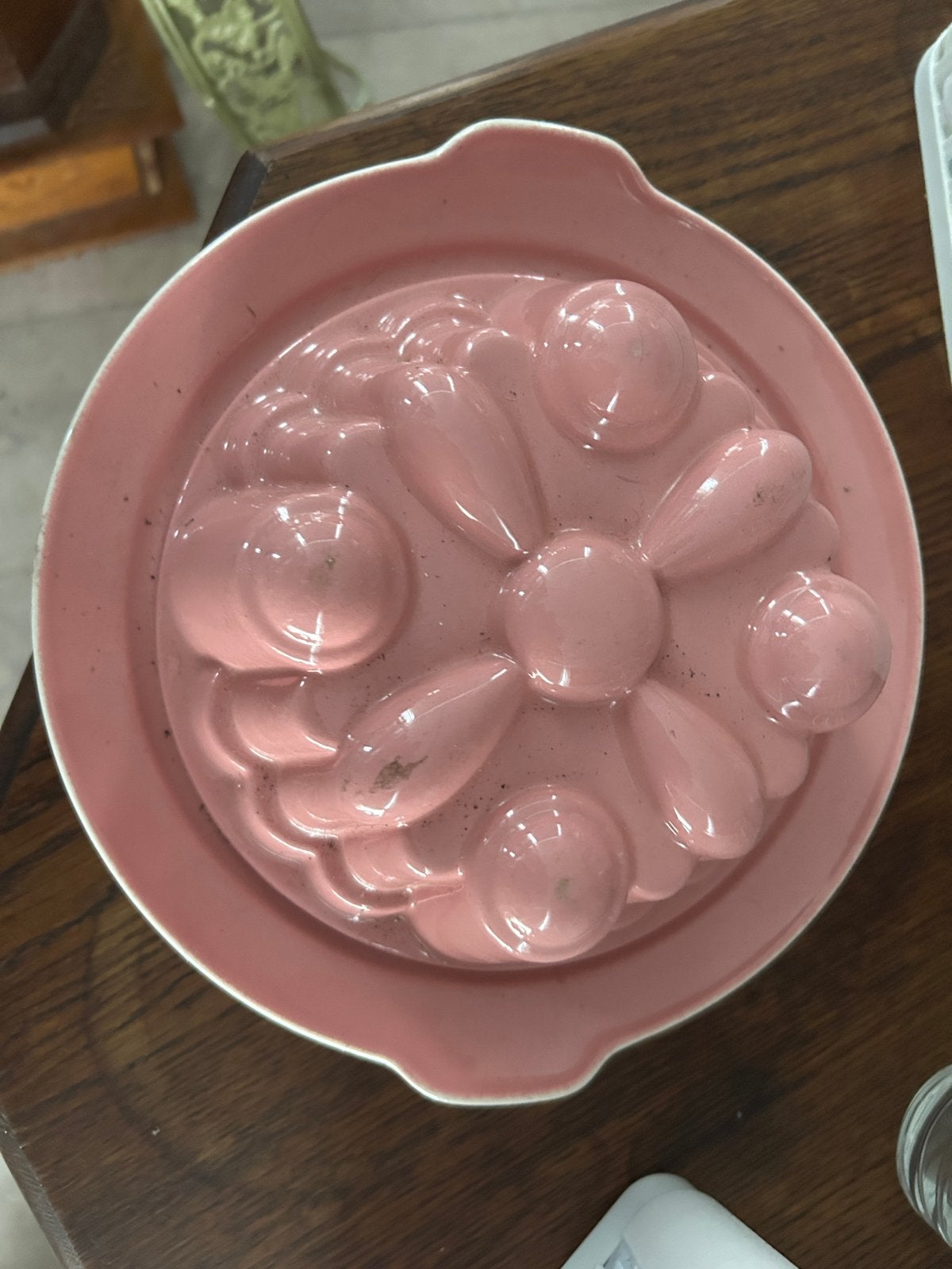 Vintage Roze Keramische Puddingvorm, Ophalen of Verzenden
