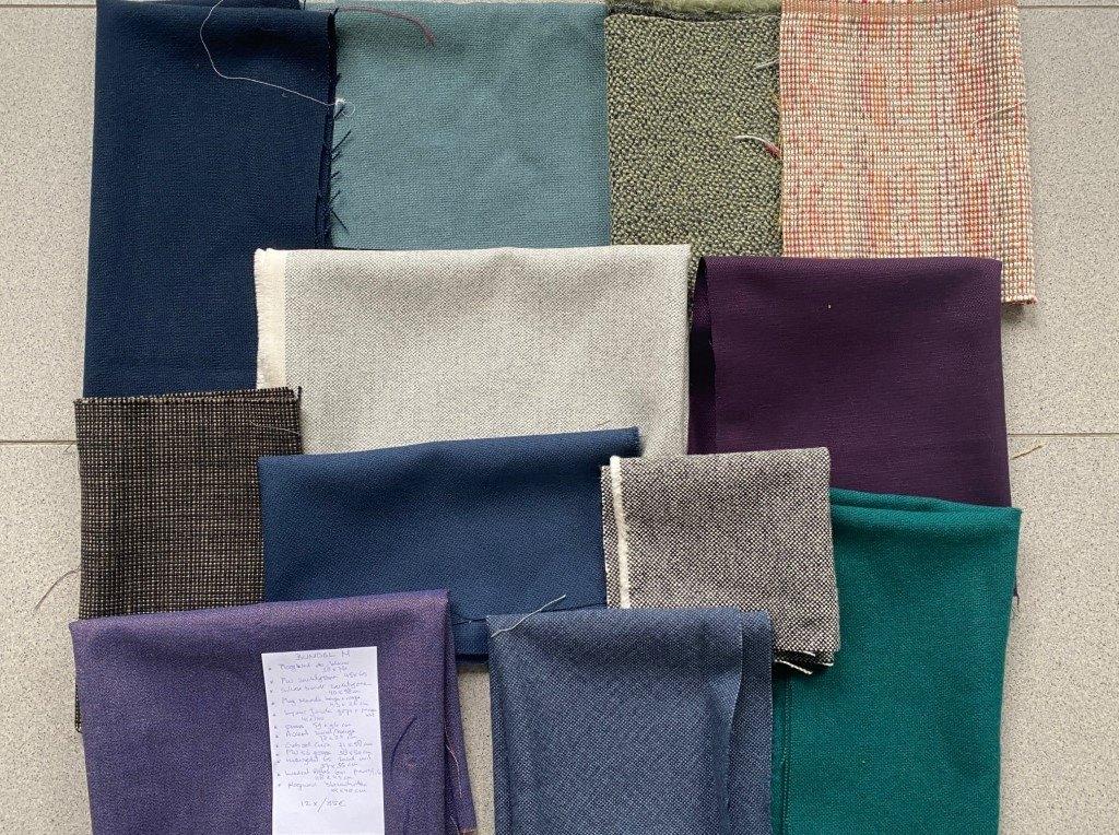 Bundel meubelstofffen (24x): Kvadrat De Ploeg Keymer Gabriel, Wol, Overige kleuren, Nieuw, Ophalen of Verzenden