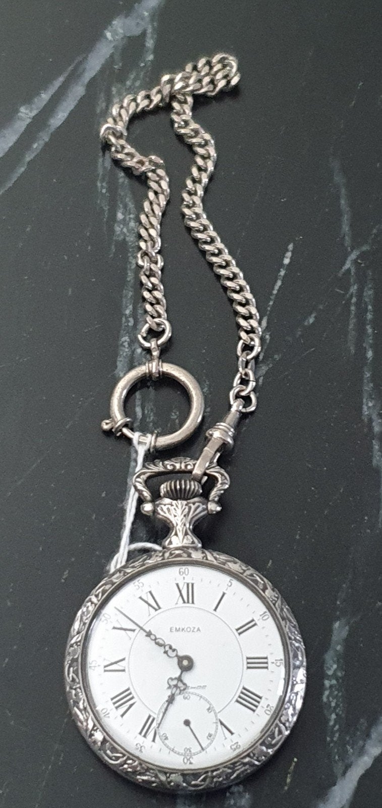 zakhorloge werkend met chatailene, Ophalen of Verzenden, Zilver, Overige merken