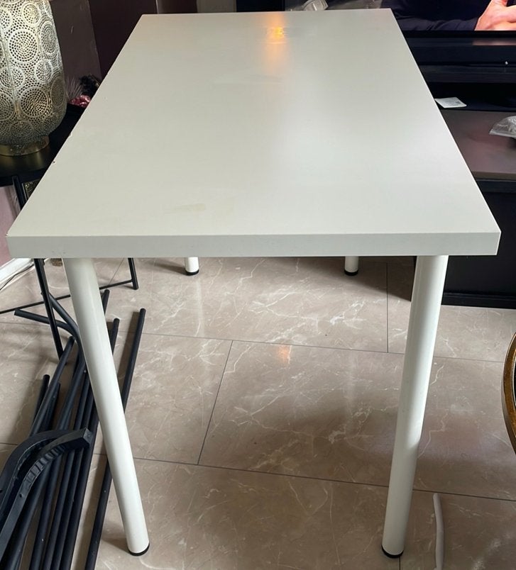 IKEA LINNMON / ADILS Tafel – Wit – 100x60 cm, Ophalen, Gebruikt, 50 tot 100 cm, Minder dan 100 cm