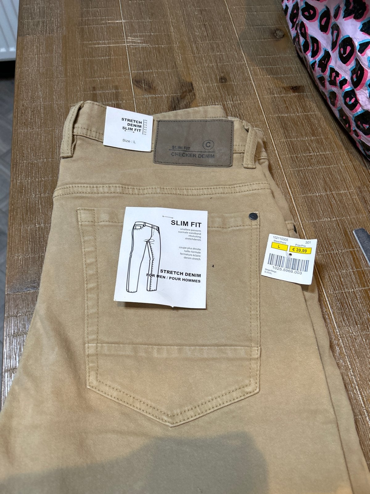 Nieuwe Checker Denim Slim Fit Stretch Jeans Maat L, Ophalen of Verzenden, Nieuw, Overige kleuren, Overige jeansmaten