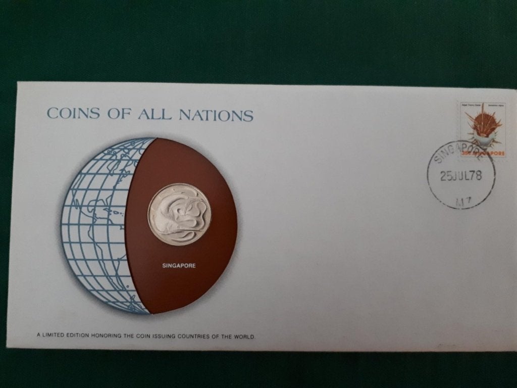 Coins of all Nations : 20 cents Singapore 1977, Ophalen of Verzenden, Zuidoost-Azië