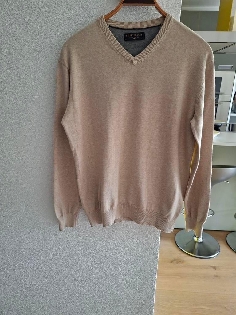 Brighton Bleu  katoen ecru  mt  M, Kleding | Heren, Ophalen of Verzenden, Zo goed als nieuw, Maat 52/54 (L), Beige