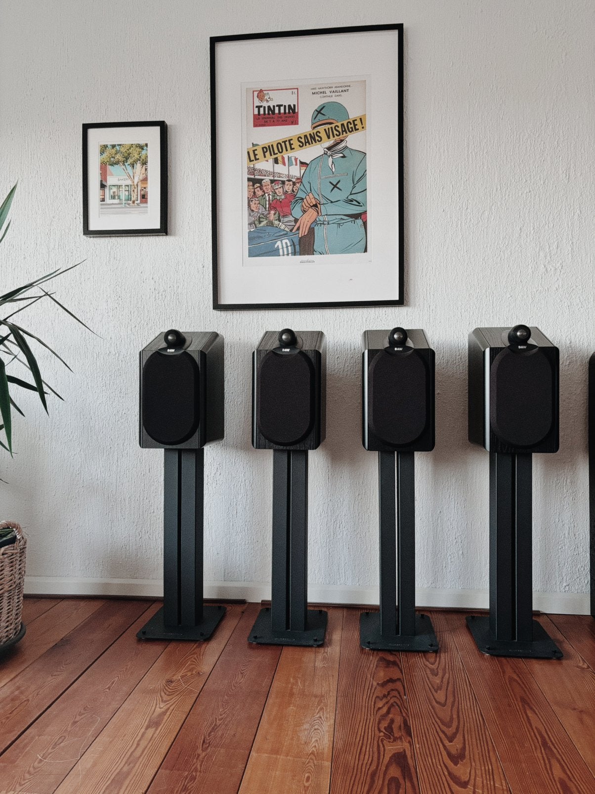 B&W CDM 1NT tweemaal inclusief B&W STAV24 standaards, Audio, Tv en Foto, Luidsprekers, Gebruikt, Stereo speakers, 120 tot 150 watt