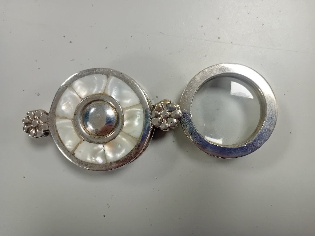 Antiek Parelmoeren vergrootglas, Ophalen, Gebruikt, Vergrootglas of Loep
