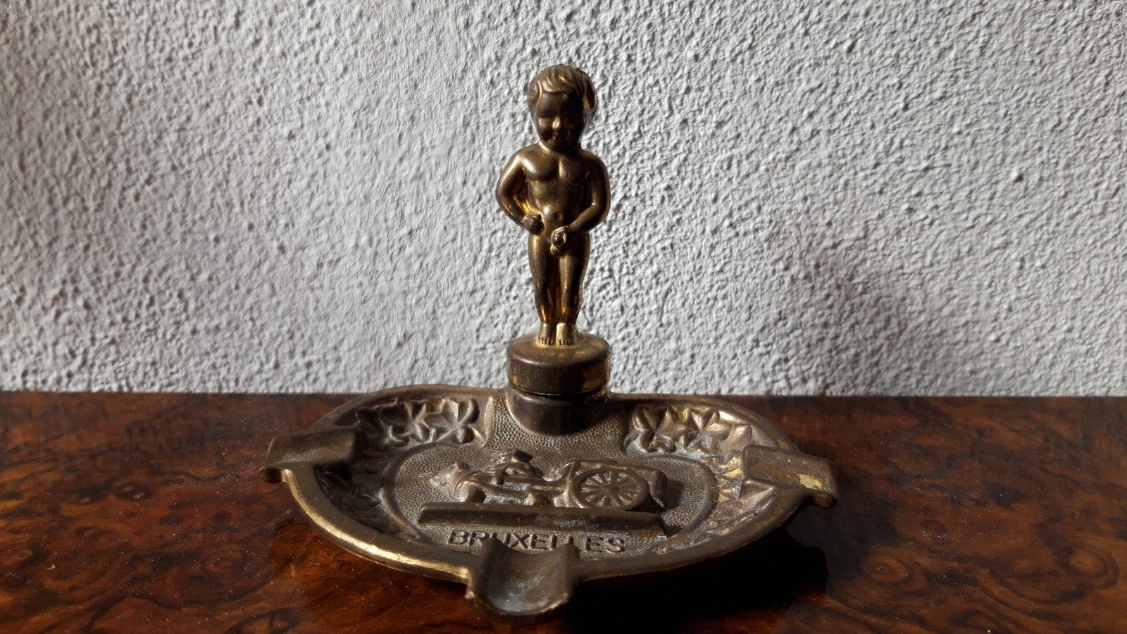 Vintage koperen Manneken Pis asbakje, Ophalen of Verzenden