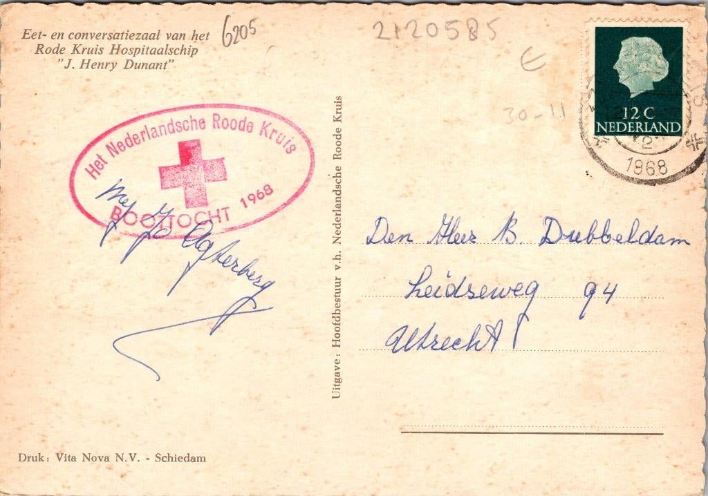 Hospitaal Schip J. Henry Dunant | 4 ansichtkaarten jaren 70, Verzenden, 1960 tot 1980, Gelopen, Gelderland