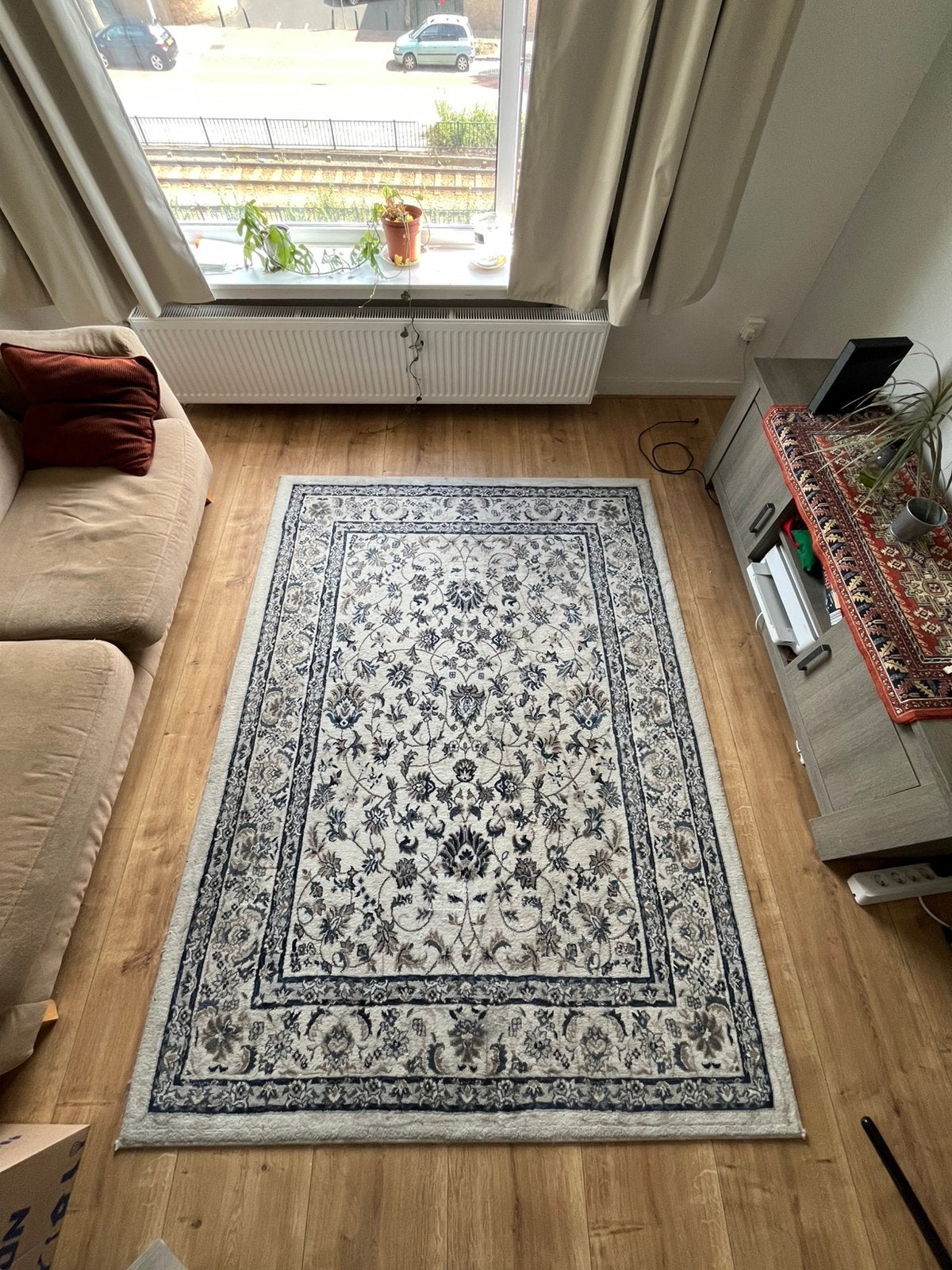 Blue and Grey decorations Vallöby IKEA Carpet Rug Tapijt, Ophalen, Gebruikt, 150 tot 200 cm, 200 cm of meer