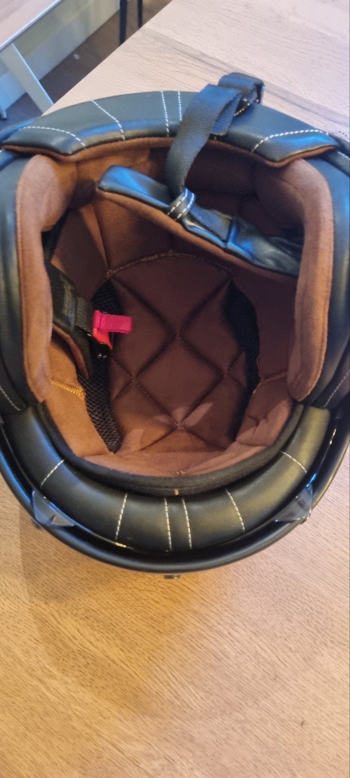 MTS Retro Motorhelm Zwart/Wit - Maat M (57-58cm), Ophalen of Verzenden, Gebruikt, Medium, MTS