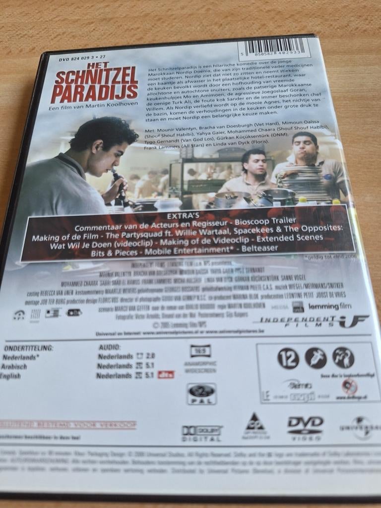 Dvd het schnitzel paradijs, Cd's en Dvd's, Ophalen of Verzenden, Zo goed als nieuw, Komedie, Film
