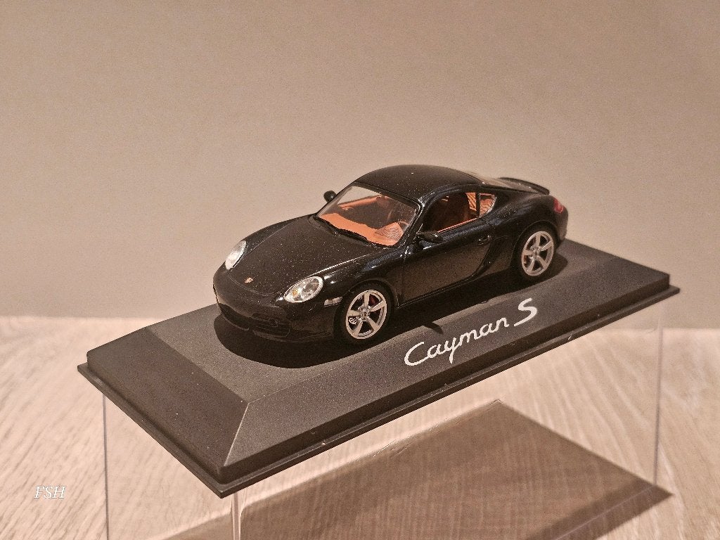 Porsche Cayman S, zwart, Schuco., Ophalen of Verzenden, Zo goed als nieuw, Auto, Schuco
