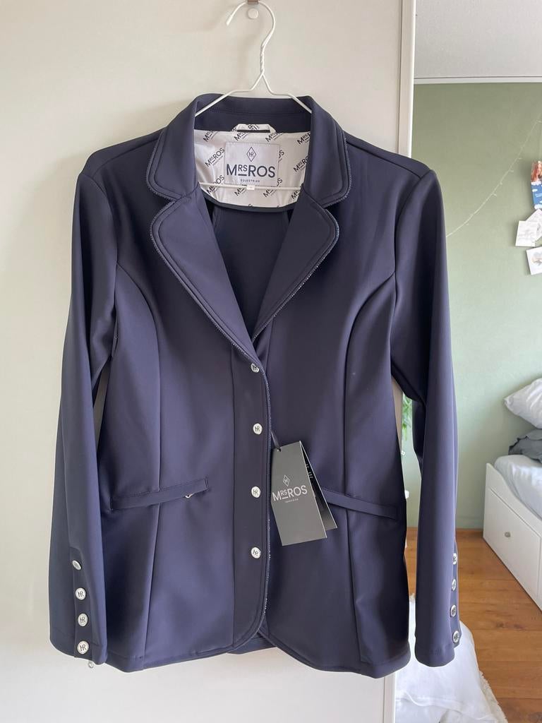 Wedstrijdjasje Mrs. Ros donkerblauw maat L, Dressuur, Nieuw, Ophalen of Verzenden, Dames