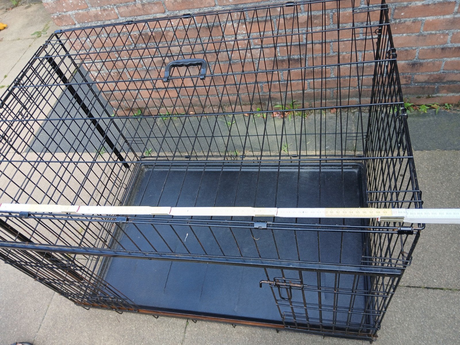 Honden bench groot met schuifdeuren, Dieren en Toebehoren, Hondenhokken, Ophalen, Hondenkennel, 65 tot 100 cm, 110 cm of meer