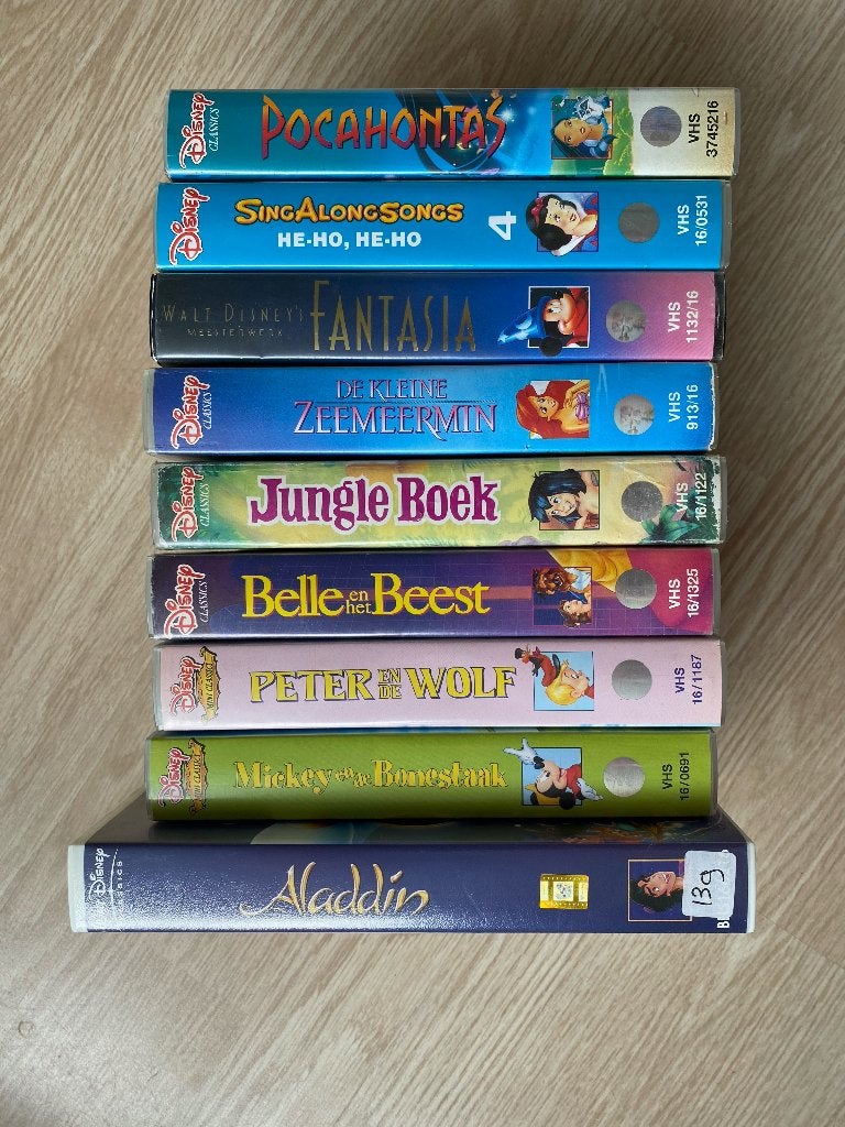 Disney films vhs, Cd's en Dvd's, VHS | Film, Gebruikt, Overige genres, VHS, Ex-rental, Alle leeftijden, Nederlands, Ophalen
