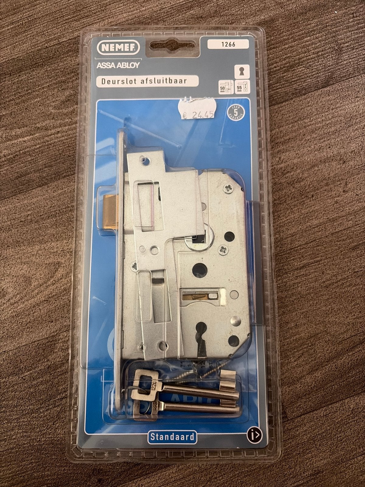 NEMEF ASSA ABLOY Deurslot + 2 sleutels - Nieuw in verpakking, Ophalen, Nieuw, IJzer, Slot