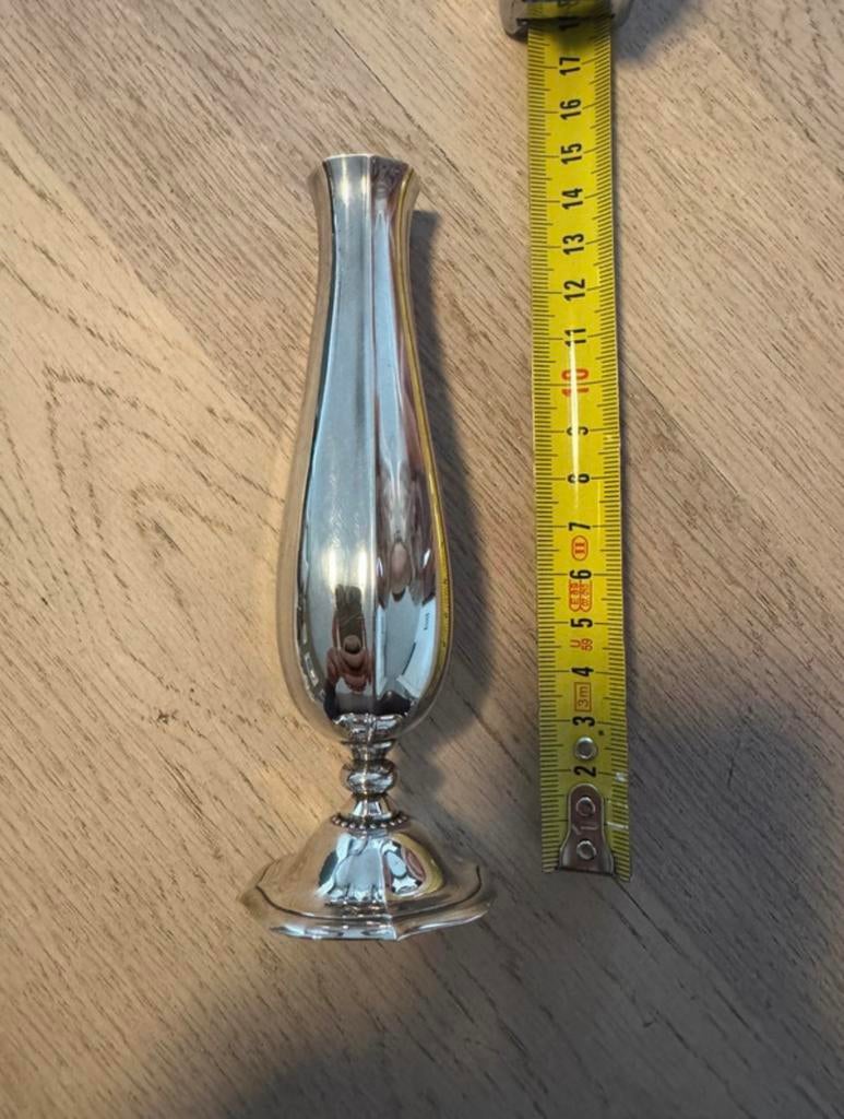 Keltum antiek verzilverd vaasje, Ophalen of Verzenden, Zilver
