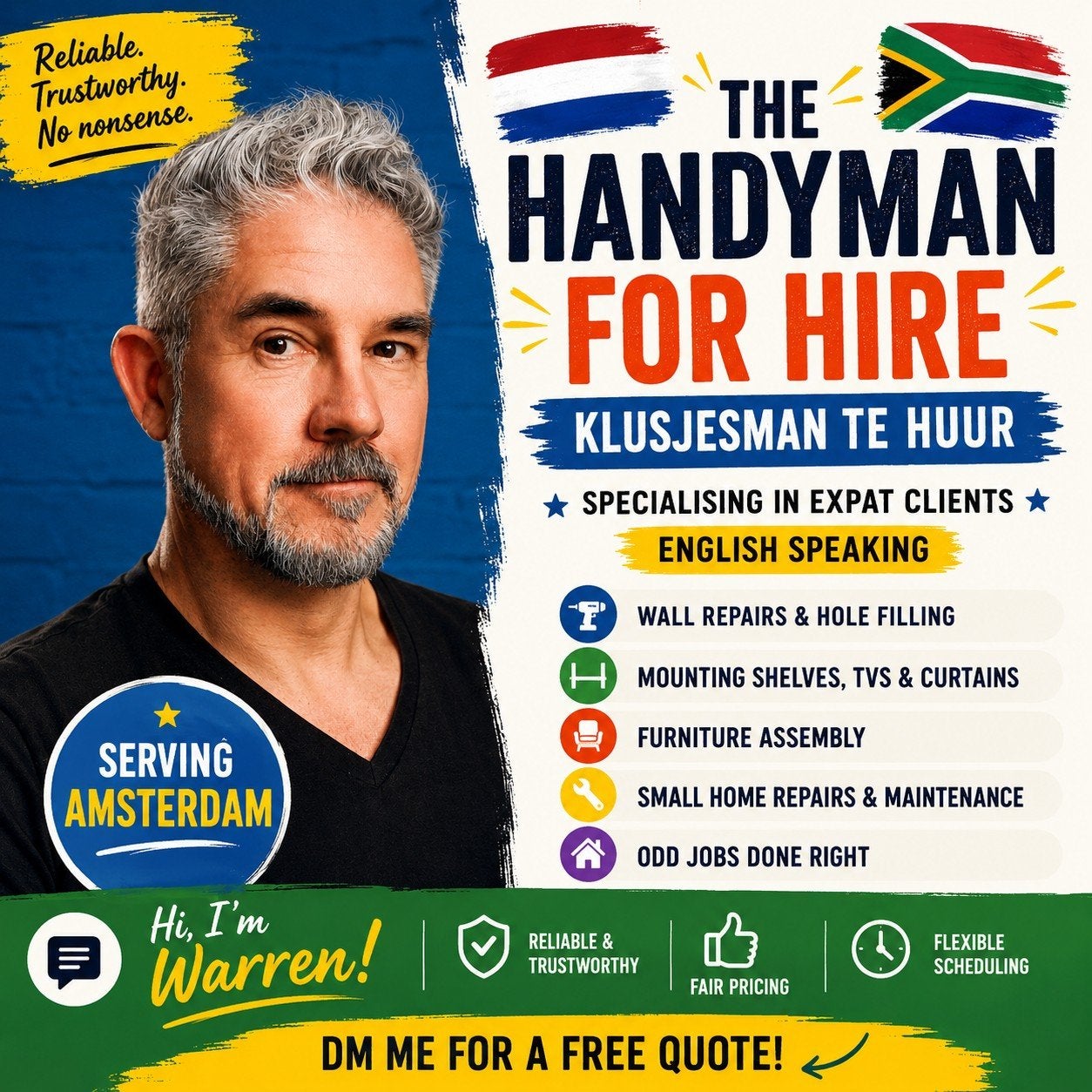 The Handyman for Hire | Klusjesman te Huur., Diensten en Vakmensen, Klussers en Klusbedrijven