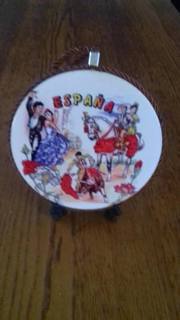 vakantie bordje van spanje, Ophalen of Verzenden, Gebruikt, Overige materialen, Bord of Schaal