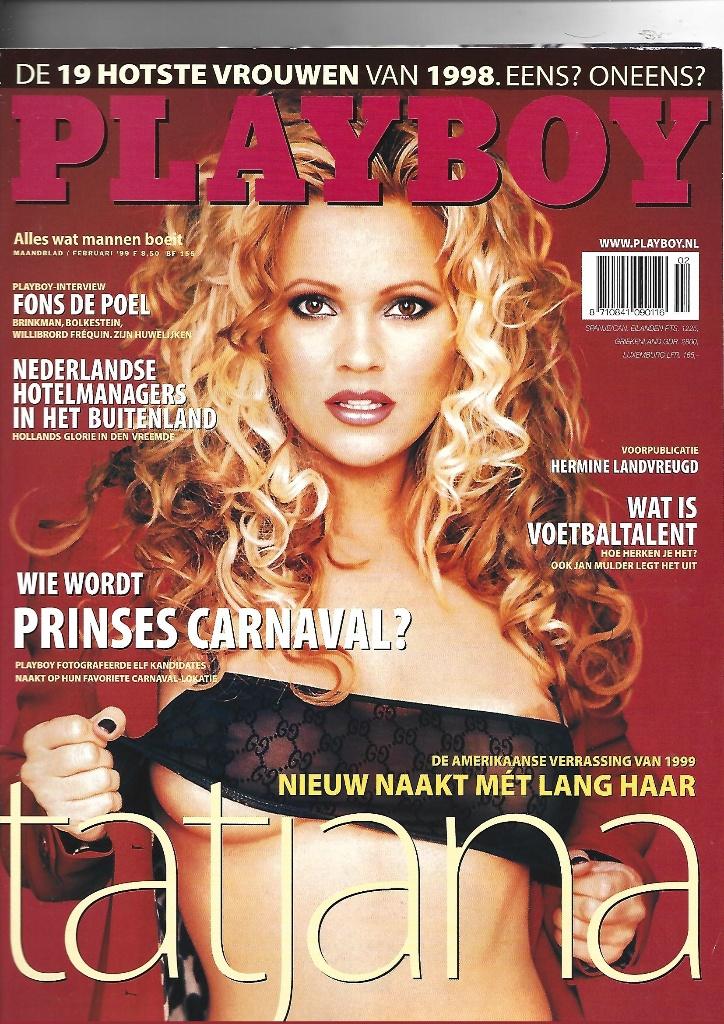 PLAYBOY FEBRUARI 1999 MAGAZINE TATJANA -ANOUK, Ophalen of Verzenden, Zo goed als nieuw, Muziek, Film of Tv