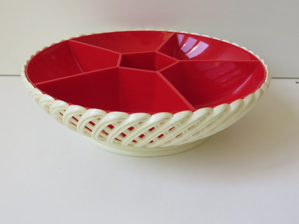 Vintage retro Emsa snackschaal party schaal voor hapjes, Kunststof, Overige merken, Vintage, Ophalen of Verzenden