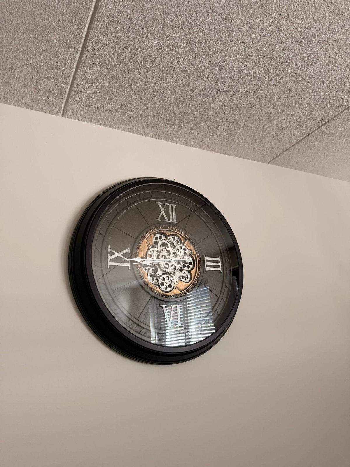 Industriële wandklok- 150,-, Ophalen, Zo goed als nieuw