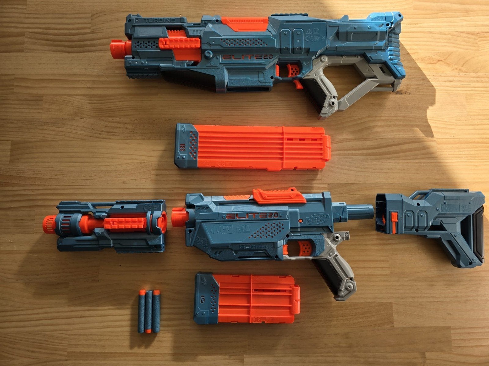Nerf Elite 2.0 Echo CS-10 en Turbine CS-18 Blasters, Kinderen en Baby's, Ophalen, Zo goed als nieuw