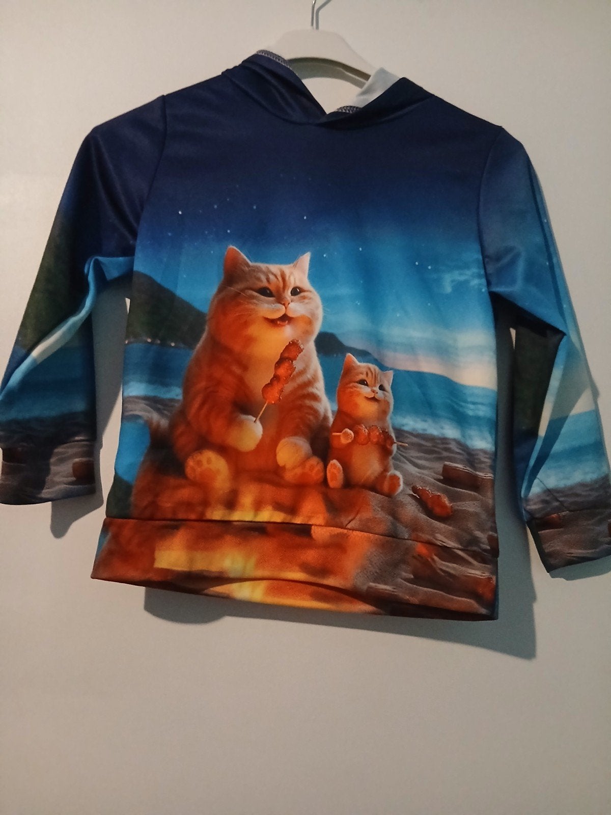 nieuw trui meisjes maat 110/116 blauw met katten, Ophalen of Verzenden, Nieuw, Meisje, Trui of Vest