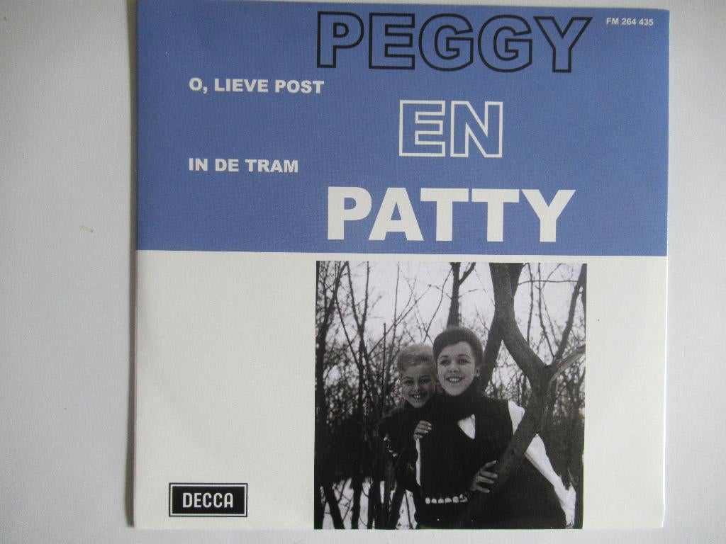 PEGGY EN PATTY # O,LIEVE POST / IN DE TRAM ( DECA LABEL), Ophalen of Verzenden, Zo goed als nieuw, 7 inch, Levenslied of Smartlap