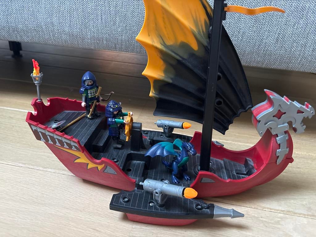 Playmobil Drakenboot 5481 + 7350, Ophalen, Gebruikt, Jongen of Meisje