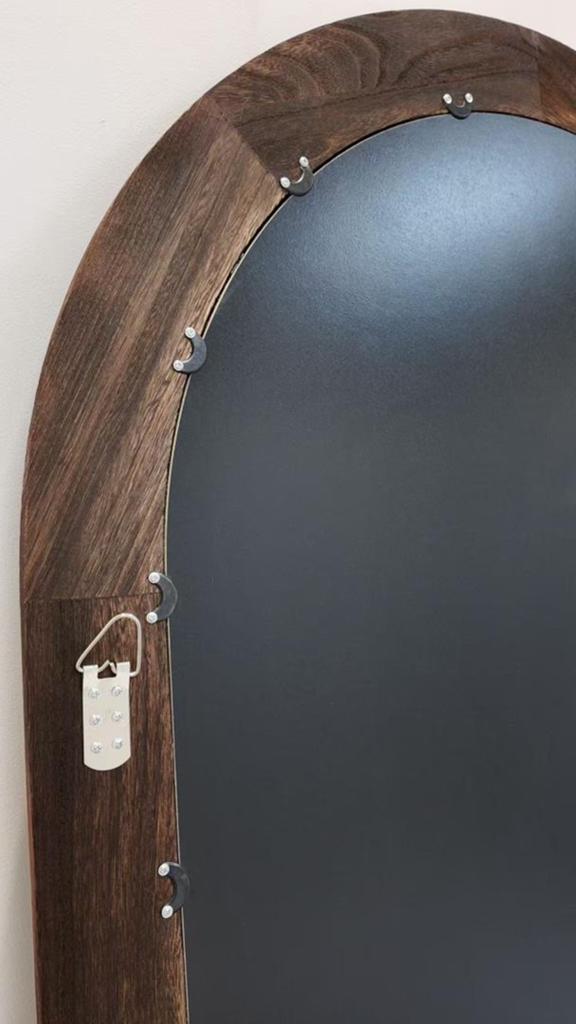 Boogspiegel Spiegel Ovaal 200x100cm Walnoot Hout Nieuw, Huis en Inrichting, Woonaccessoires | Spiegels, Nieuw, Ophalen of Verzenden