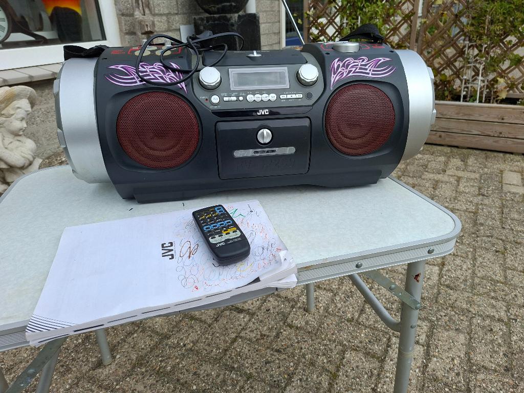 uitgebreide stereoset jvc met alles erop en eraan, Overige merken, Cassettedeck, Draagbaar, Refurbished