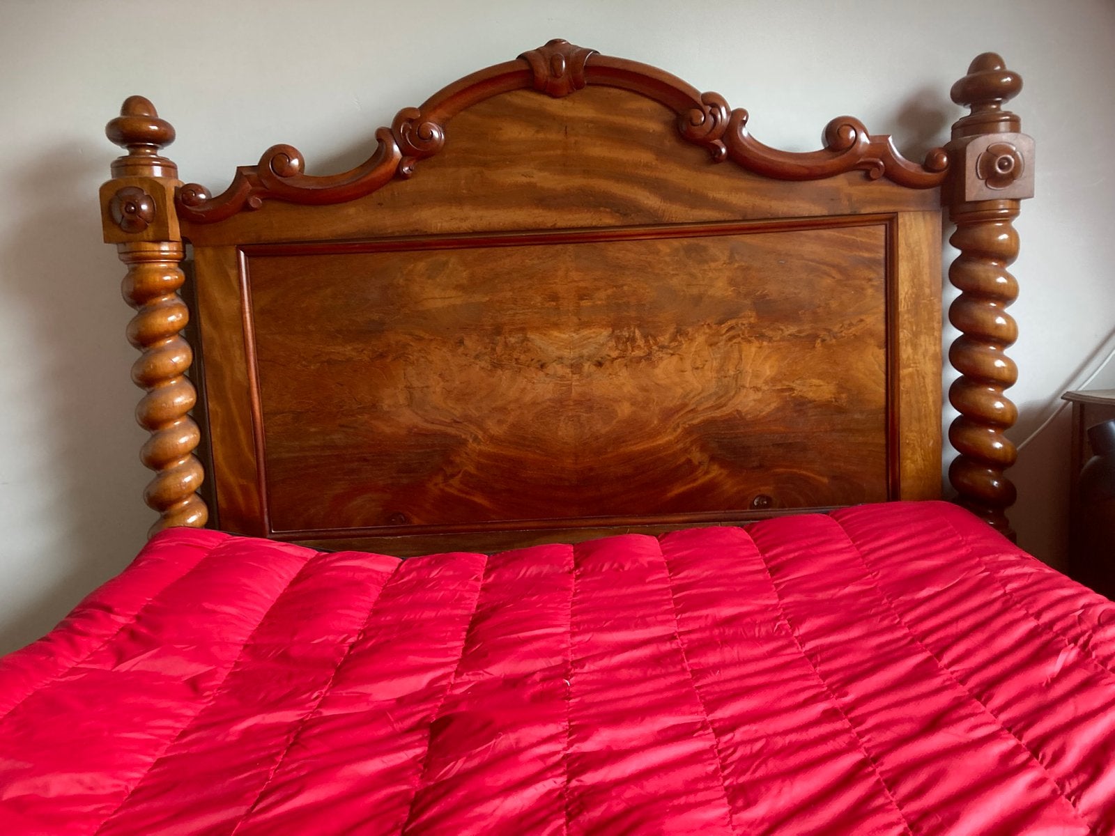 Antiek mahoniehouten bed van Allan & Co, Rotterdam-Den Haag, Ophalen