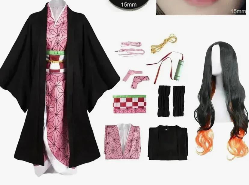 Demon slayer Nezuko Kamado kostuum cosplay, Ophalen of Verzenden, Zo goed als nieuw, Overige typen