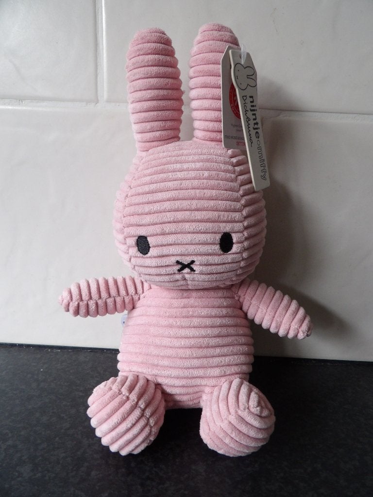 Nieuw met kaartjes Nijntje knuffel Sitting Corduroy Pink 23, Nijntje, Ophalen of Verzenden, Middelgroot (20 tot 80 cm), Roze