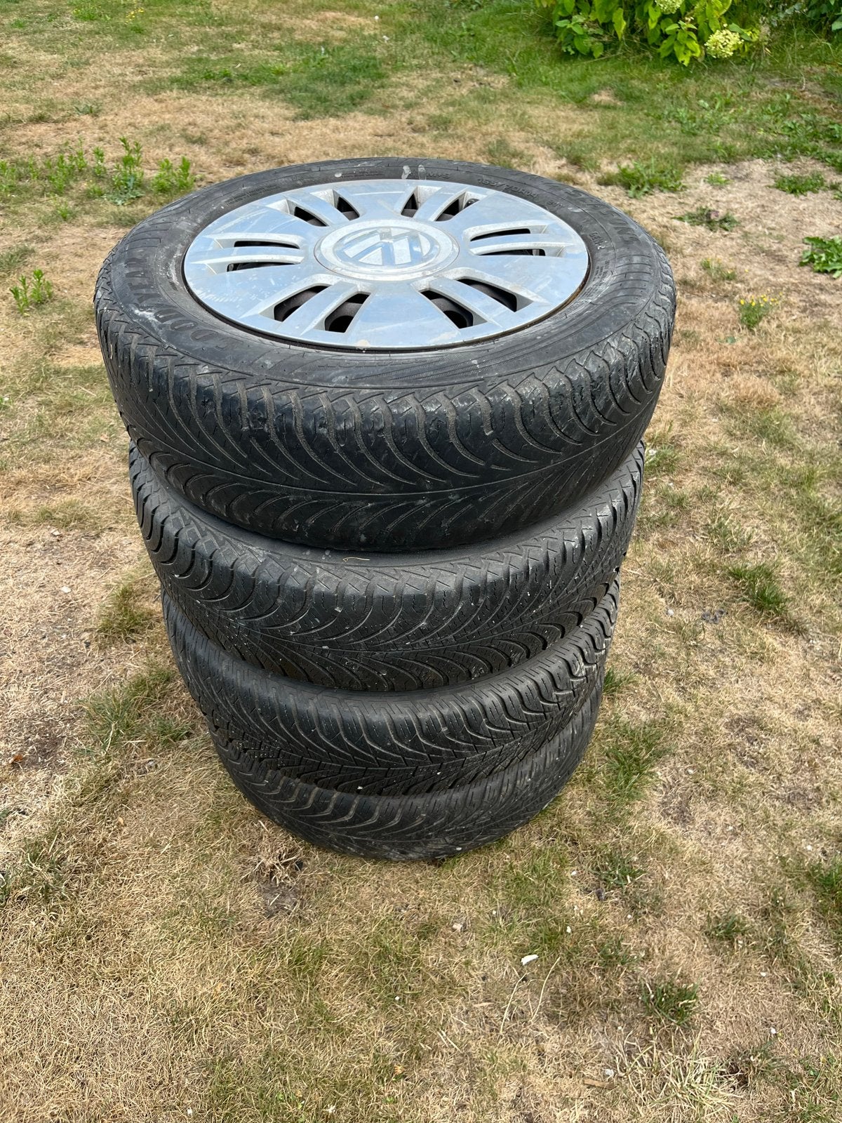 Winterbanden Volkswagen Up 165/70R14 met stalen velgen, Auto diversen, Ophalen, Gebruikt