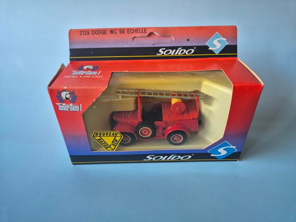 Solido Toner Gam 1 Dodge WC 56 Brandweerwagen Diecast, Overige merken, 1:50 of kleiner, Nieuw, Ophalen of Verzenden