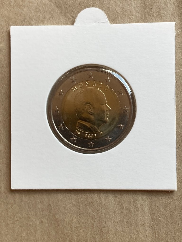 (77) 2 Euro Monaco 2023. Prins Albert. UNC., Postzegels en Munten, Ophalen of Verzenden, Monaco, 2 euro, Losse munt