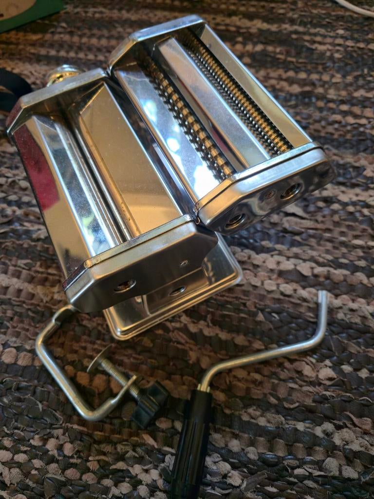 Pastamachine voor verse pasta, Gebruikt, Zilver, Ophalen of Verzenden, Metaal