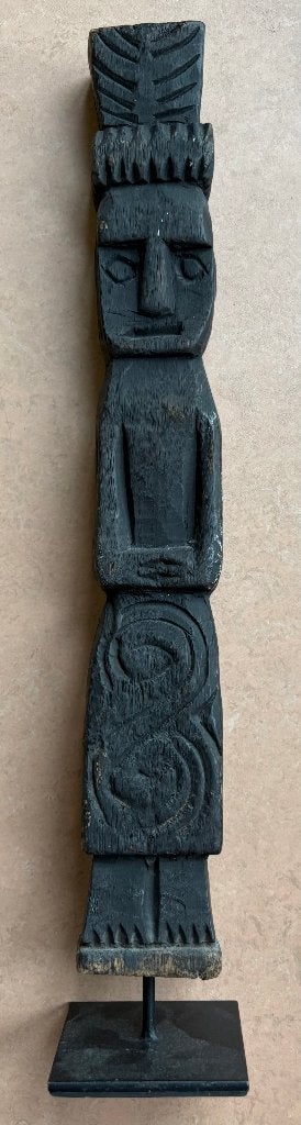 Houten beeld, Asmat cultuur, Nieuw-Guinea, Bruin, Papoea-Nieuw-Guinea, Gesneden, Ophalen of Verzenden
